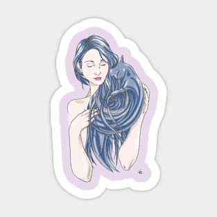 Purrrfect love (blue version) Sticker